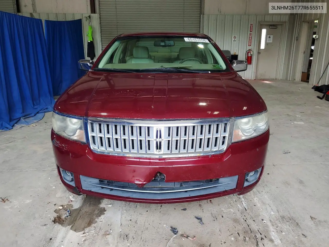 2007 Lincoln Mkz VIN: 3LNHM26T77R655511 Lot: 60463056