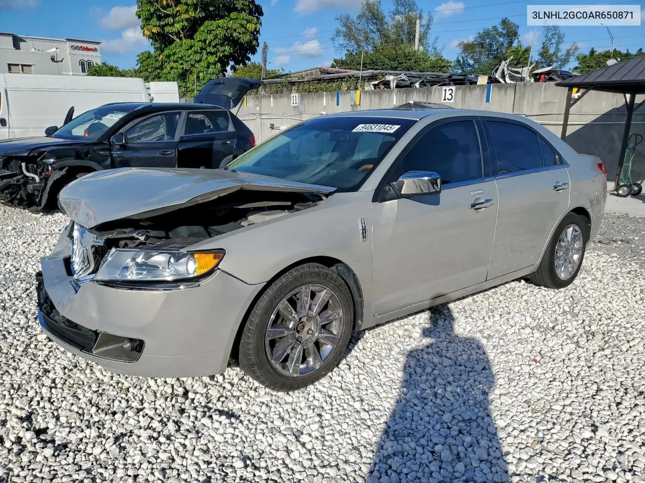 3LNHL2GC0AR650871 2010 Lincoln Mkz