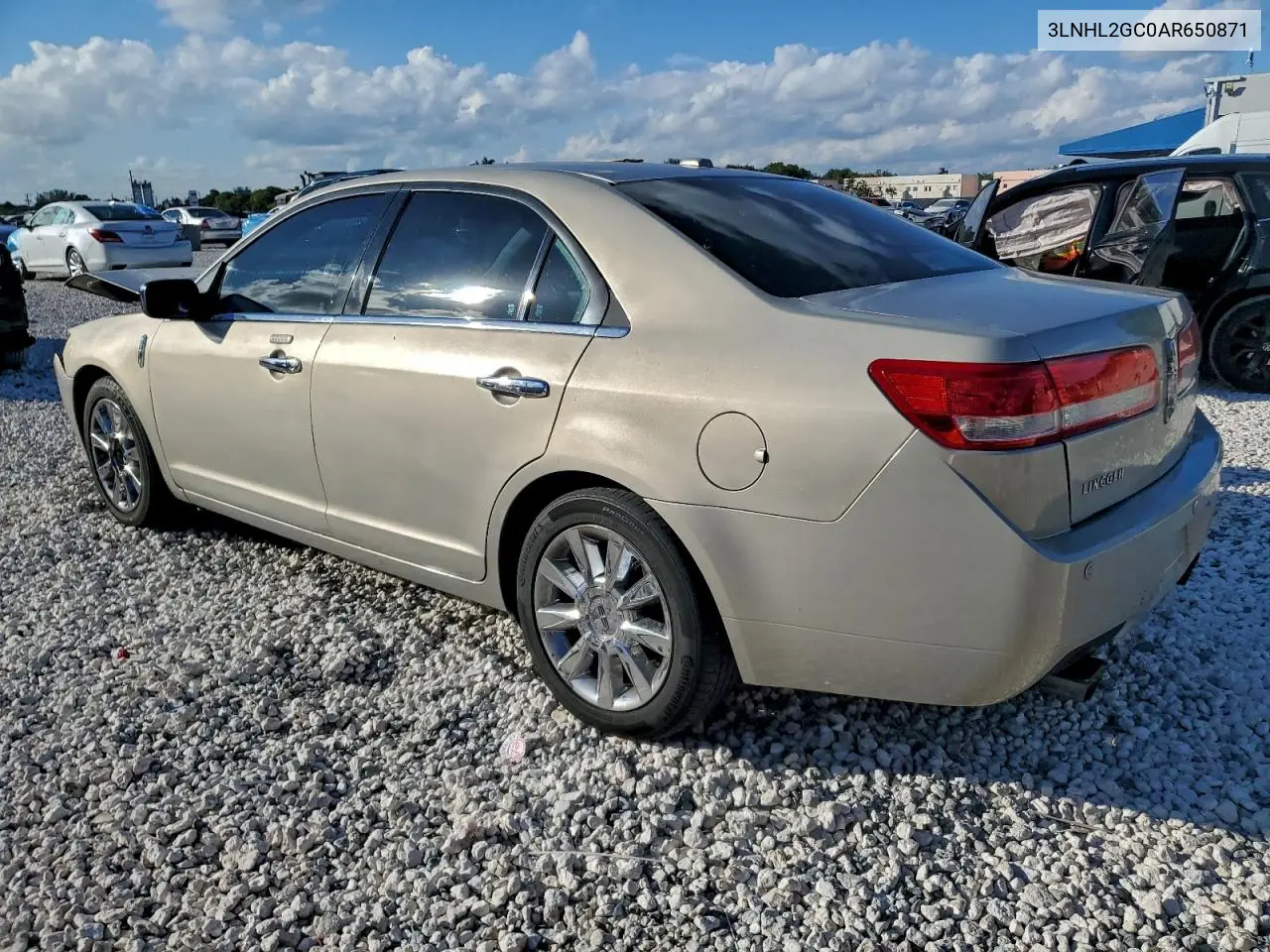 3LNHL2GC0AR650871 2010 Lincoln Mkz