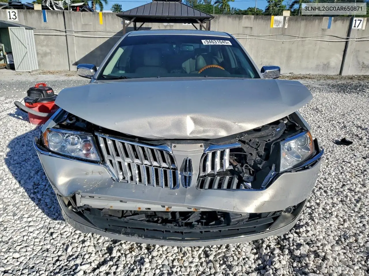 3LNHL2GC0AR650871 2010 Lincoln Mkz