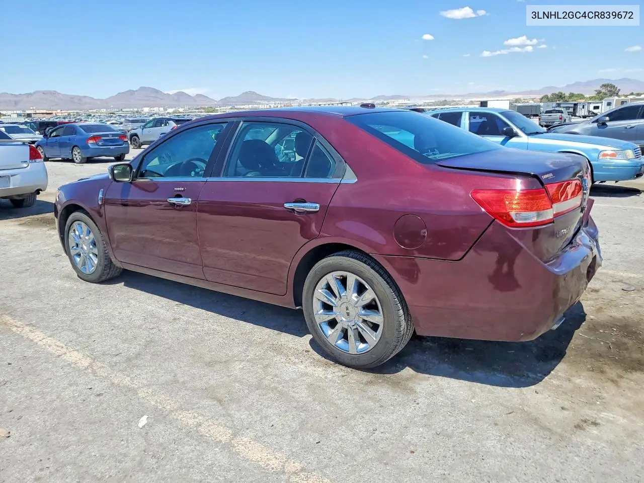 2012 Lincoln Mkz VIN: 3LNHL2GC4CR839672 Lot: 55587806