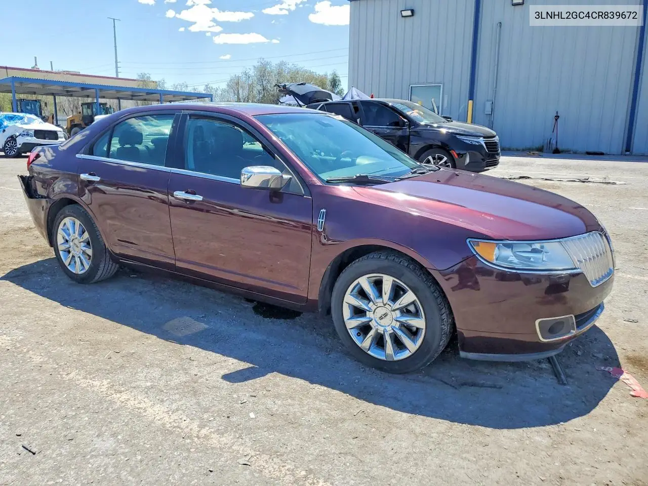 2012 Lincoln Mkz VIN: 3LNHL2GC4CR839672 Lot: 55587806