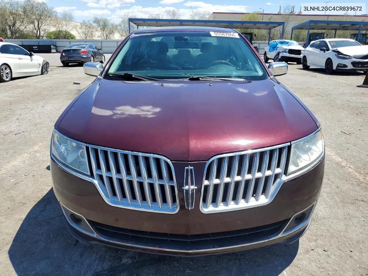 2012 Lincoln Mkz VIN: 3LNHL2GC4CR839672 Lot: 55587806