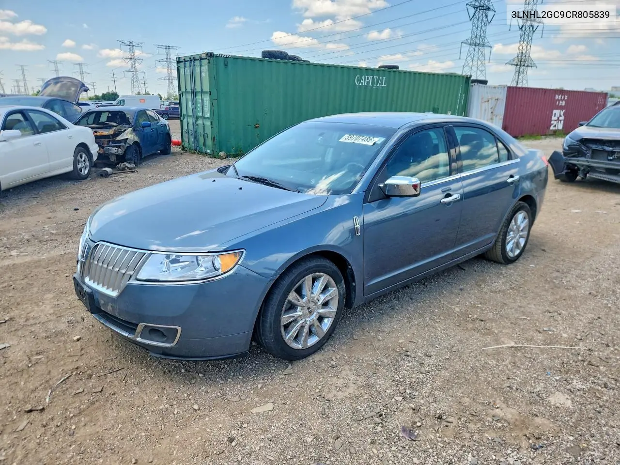 2012 Lincoln Mkz VIN: 3LNHL2GC9CR805839 Lot: 59707486