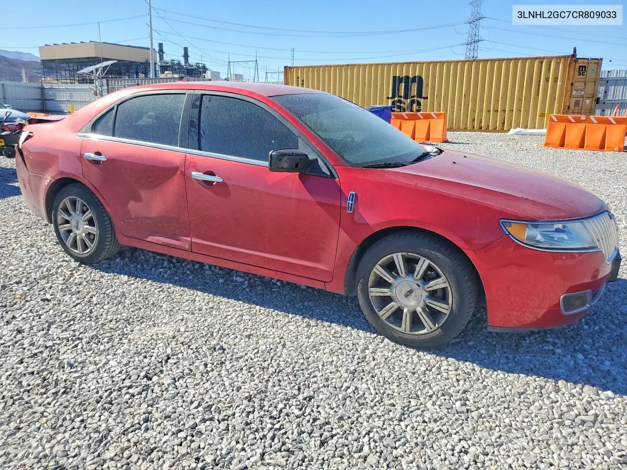 2012 Lincoln Mkz VIN: 3LNHL2GC7CR809033 Lot: 59814006