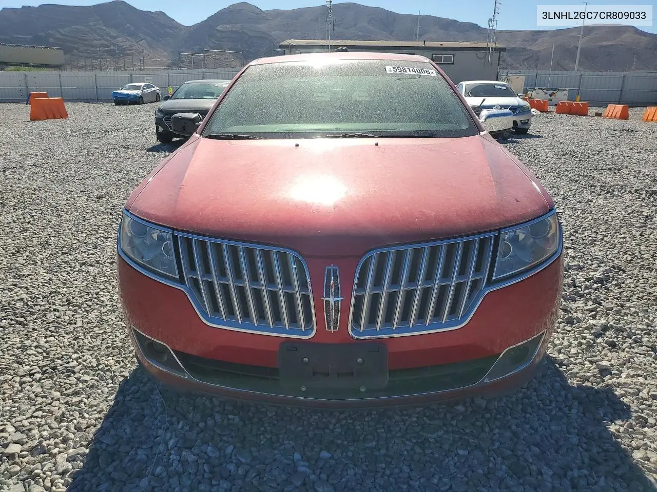 2012 Lincoln Mkz VIN: 3LNHL2GC7CR809033 Lot: 59814006