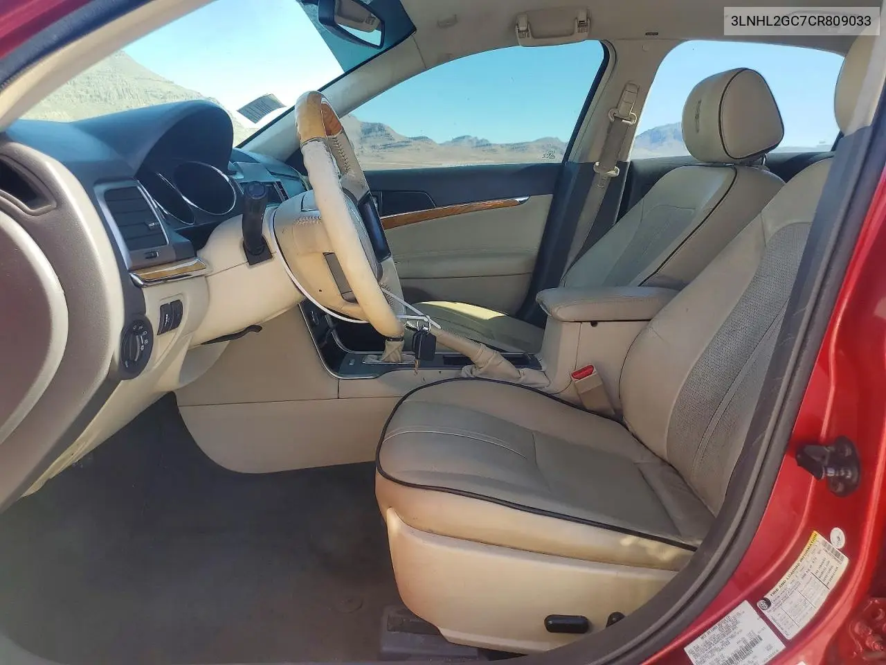 2012 Lincoln Mkz VIN: 3LNHL2GC7CR809033 Lot: 59814006