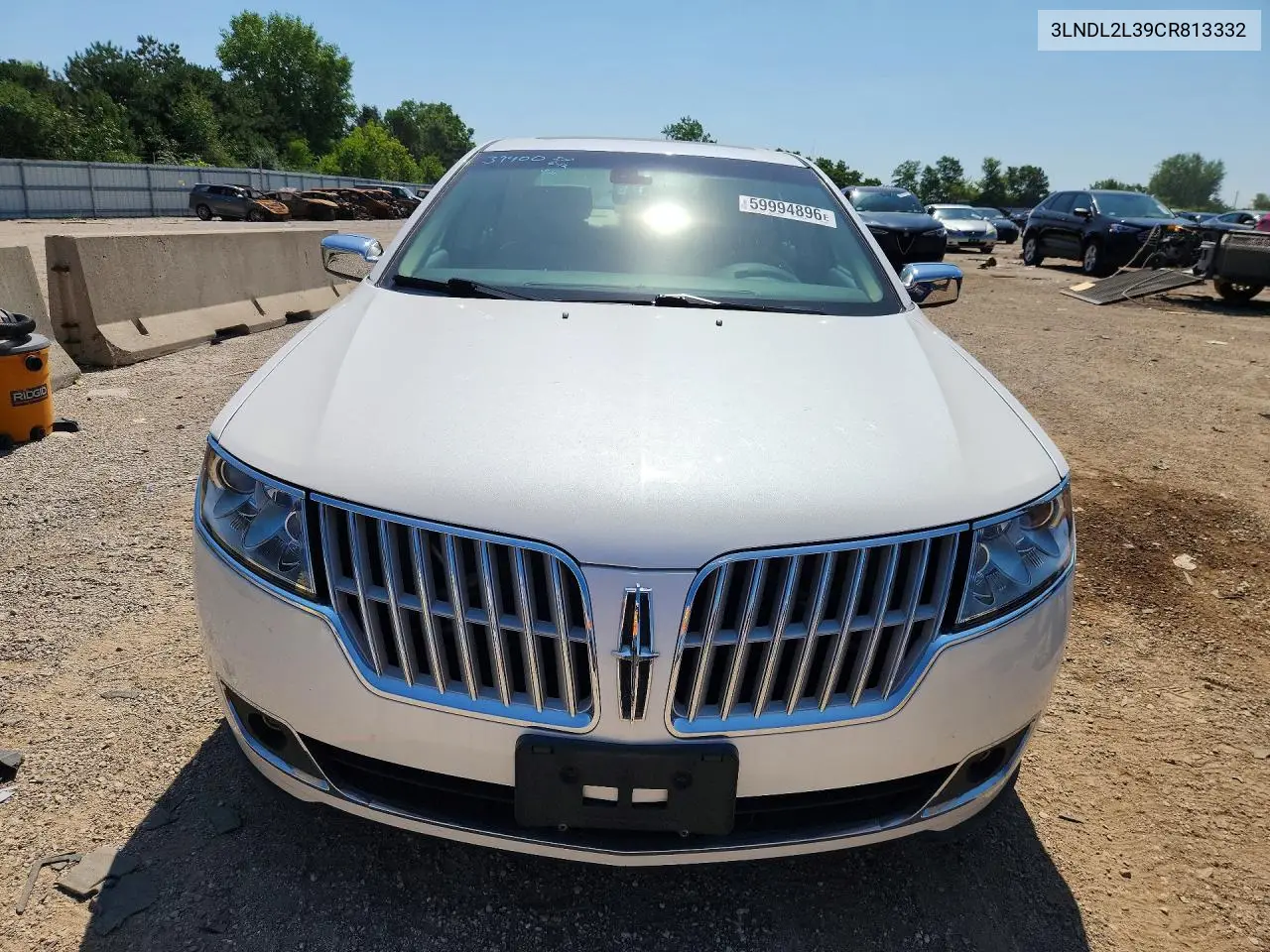 2012 Lincoln Mkz Hybrid VIN: 3LNDL2L39CR813332 Lot: 59994896