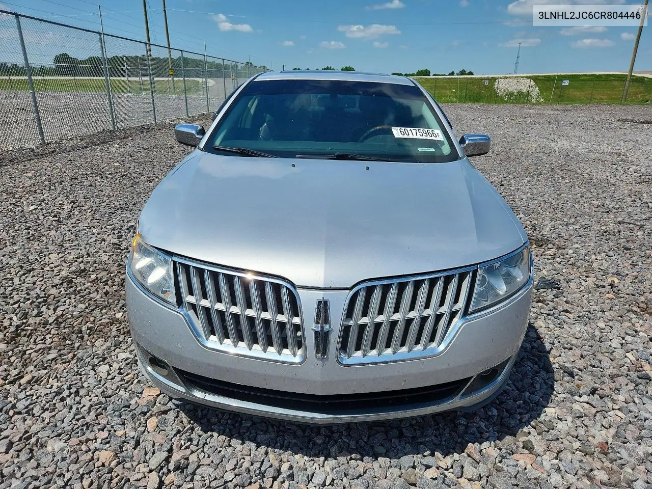 2012 Lincoln Mkz VIN: 3LNHL2JC6CR804446 Lot: 60175966