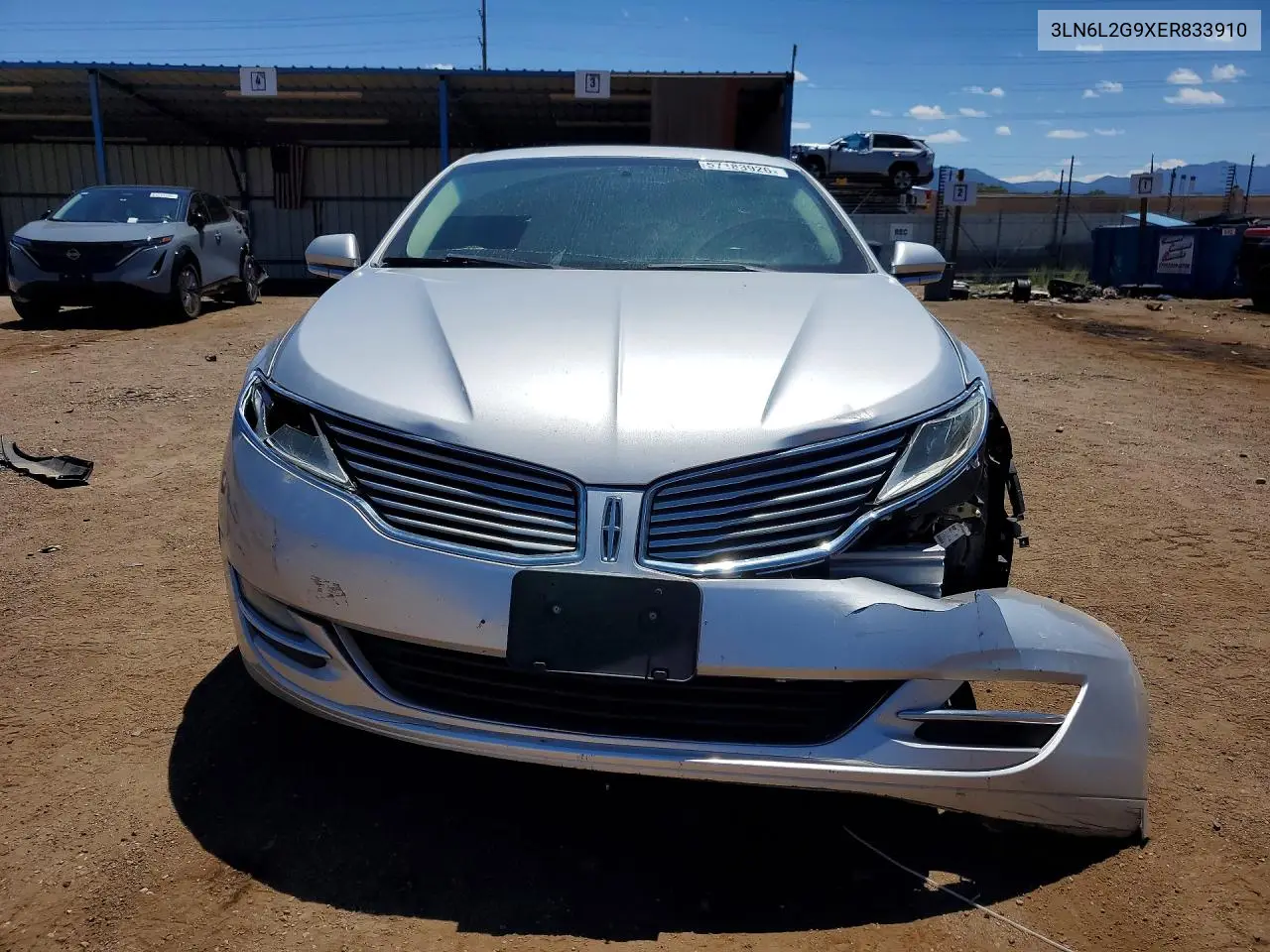 2014 Lincoln Mkz VIN: 3LN6L2G9XER833910 Lot: 57183926