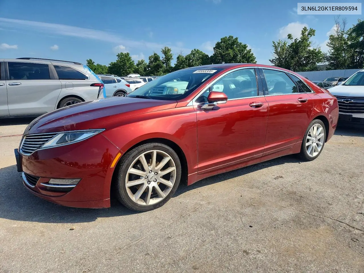 2014 Lincoln Mkz VIN: 3LN6L2GK1ER809594 Lot: 59968306