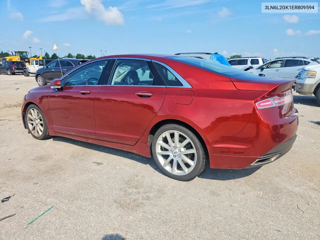 2014 Lincoln Mkz VIN: 3LN6L2GK1ER809594 Lot: 59968306