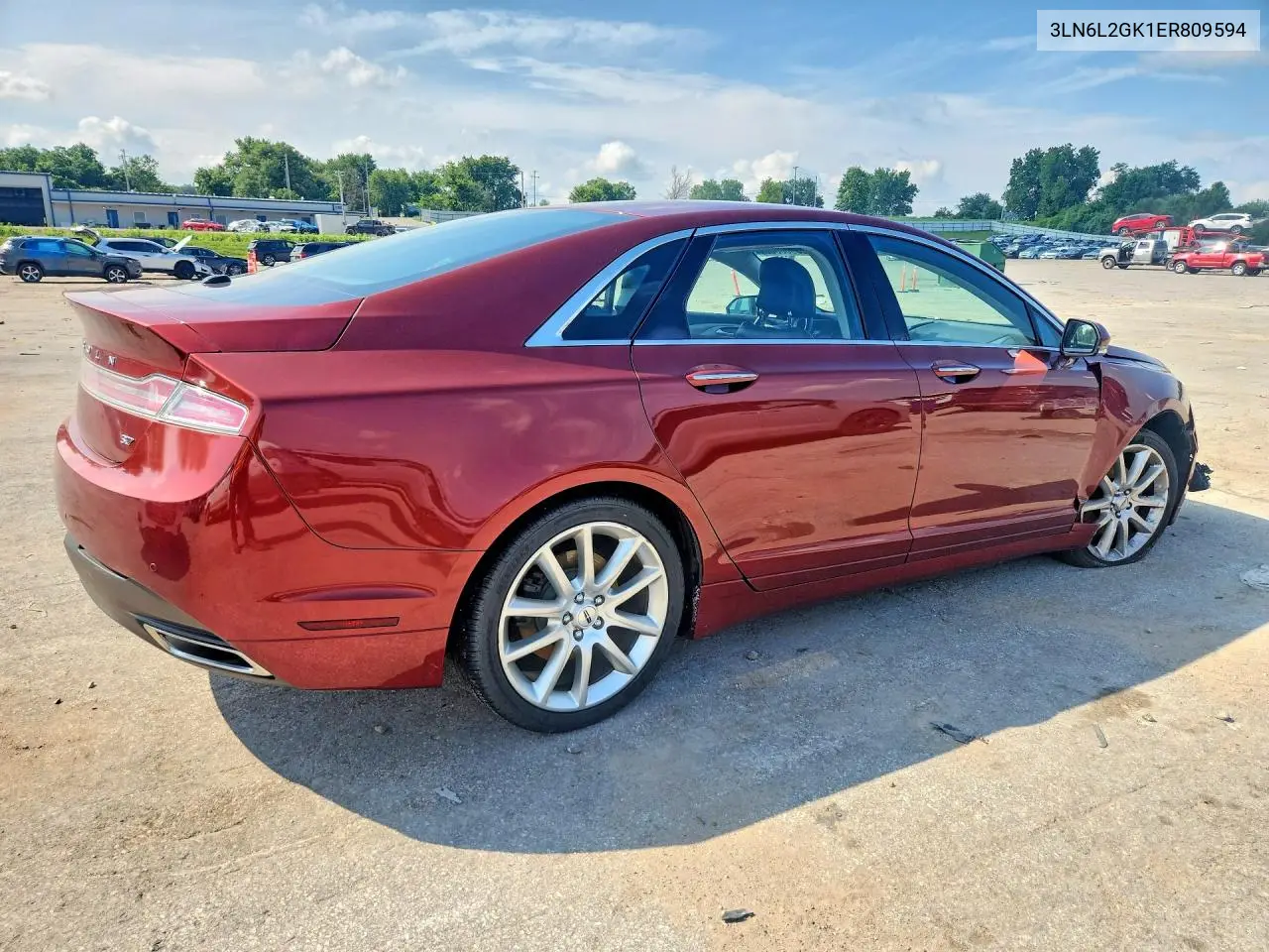 2014 Lincoln Mkz VIN: 3LN6L2GK1ER809594 Lot: 59968306