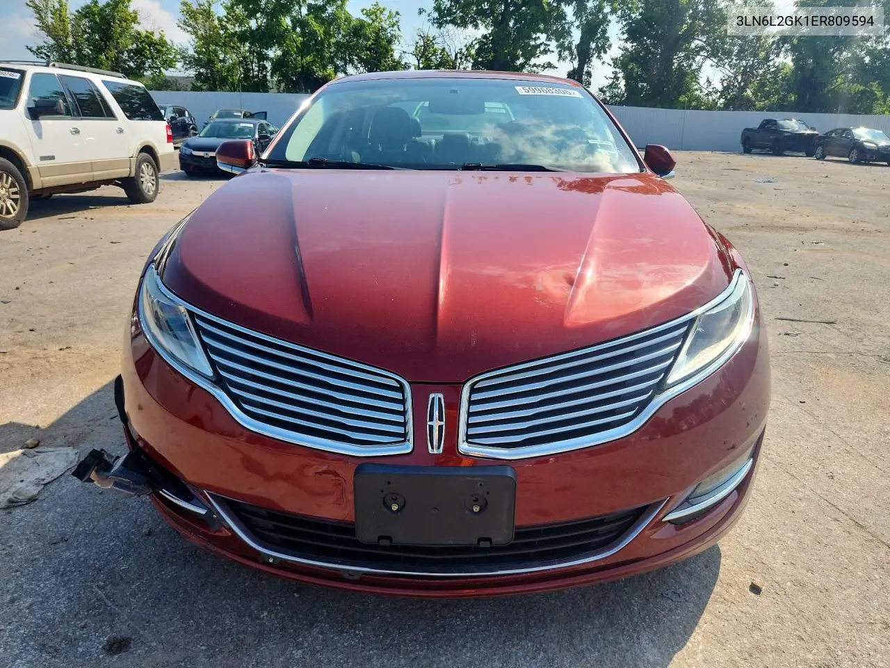 2014 Lincoln Mkz VIN: 3LN6L2GK1ER809594 Lot: 59968306