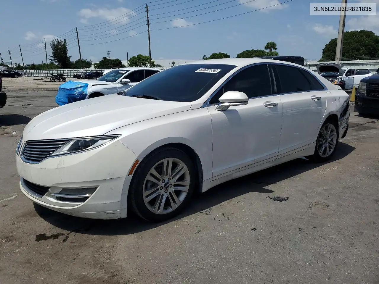 2014 Lincoln Mkz Hybrid VIN: 3LN6L2LU3ER821835 Lot: 60603656