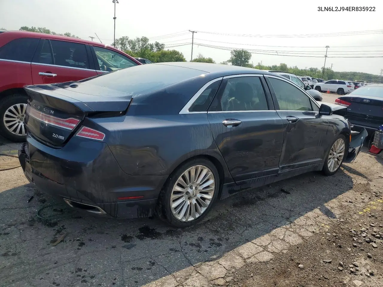 2014 Lincoln Mkz VIN: 3LN6L2J94ER835922 Lot: 60666646