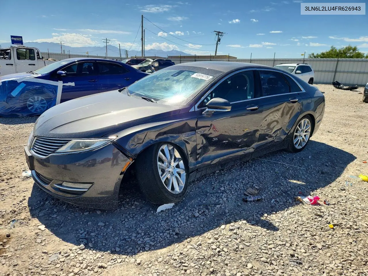 2015 Lincoln Mkz Hybrid VIN: 3LN6L2LU4FR626943 Lot: 59918776
