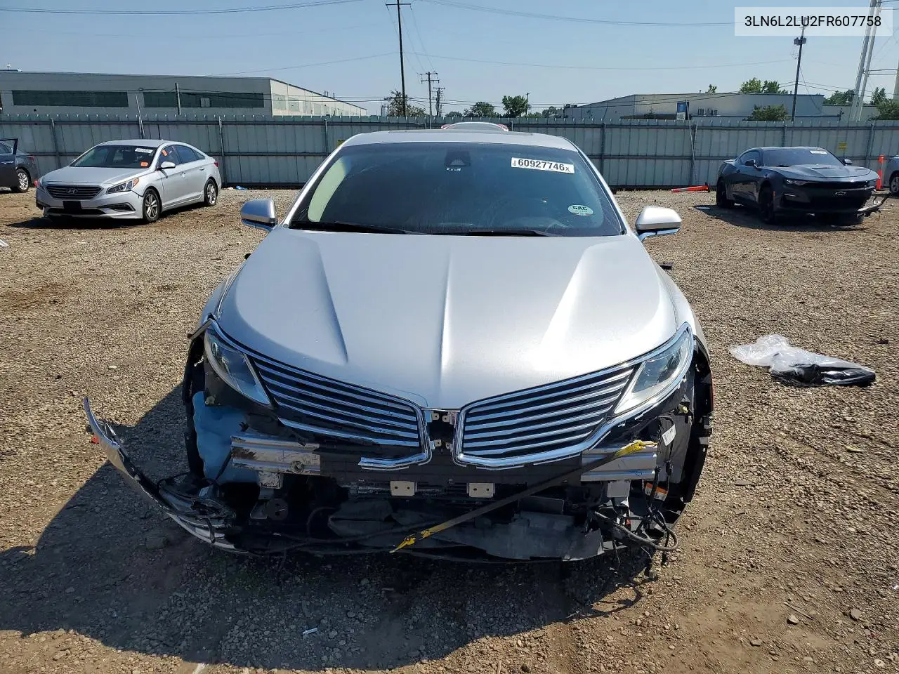2015 Lincoln Mkz Hybrid VIN: 3LN6L2LU2FR607758 Lot: 60927746