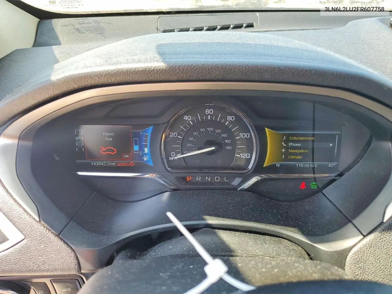 2015 Lincoln Mkz Hybrid VIN: 3LN6L2LU2FR607758 Lot: 60927746