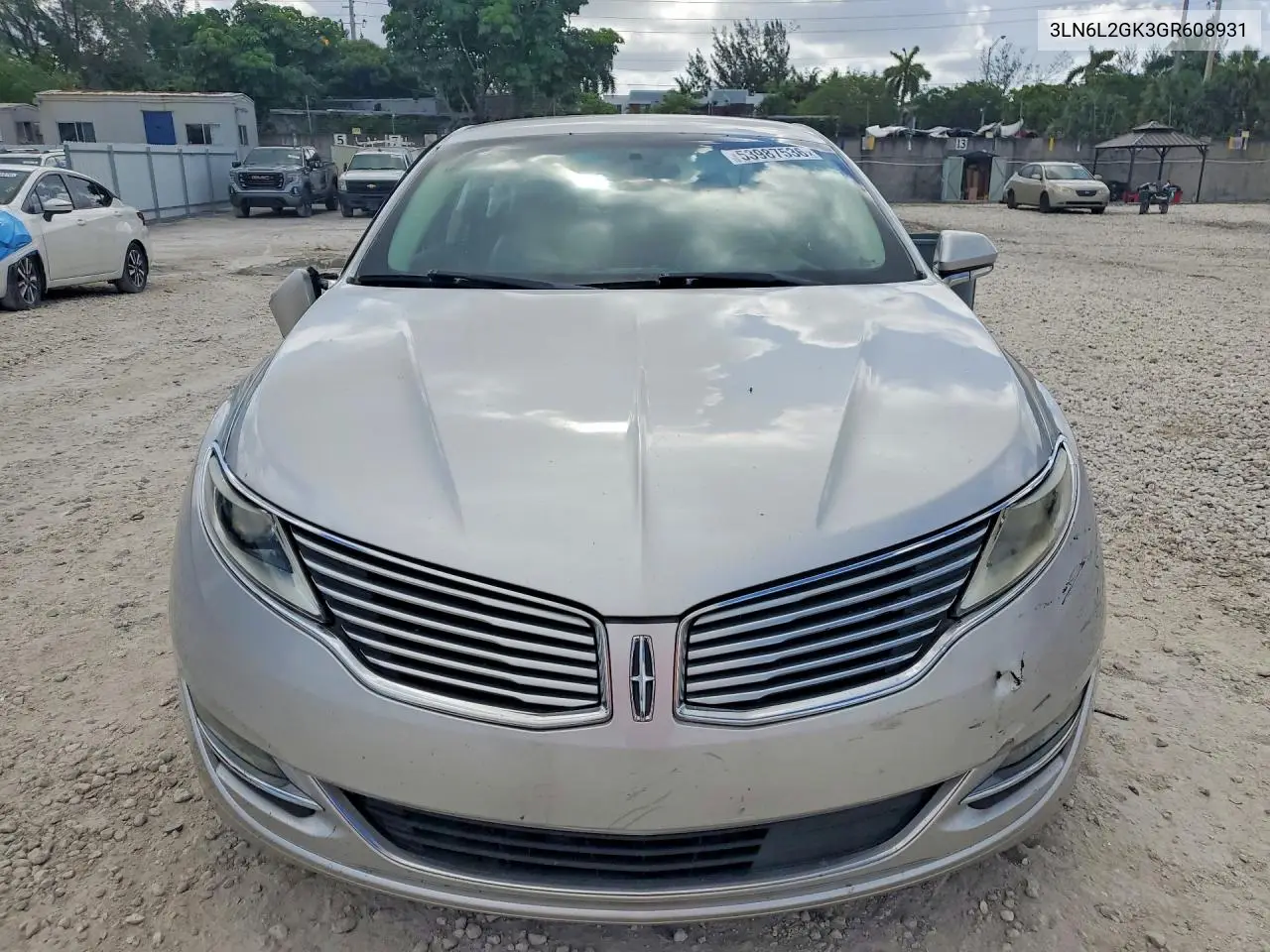 2016 Lincoln Mkz VIN: 3LN6L2GK3GR608931 Lot: 53987536