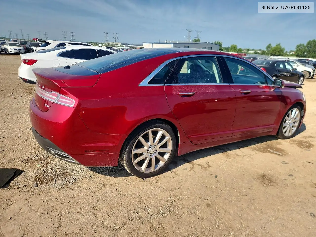 2016 Lincoln Mkz Hybrid VIN: 3LN6L2LU7GR631135 Lot: 60005566