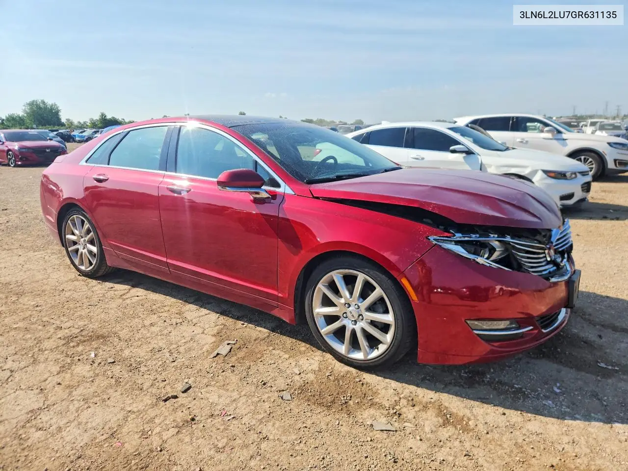 2016 Lincoln Mkz Hybrid VIN: 3LN6L2LU7GR631135 Lot: 60005566