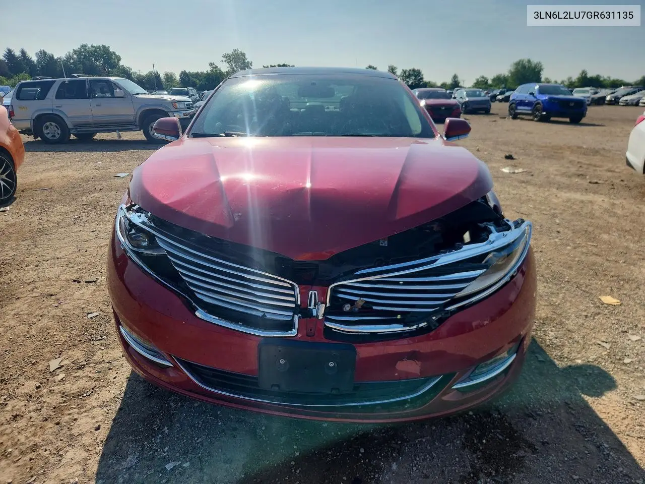 2016 Lincoln Mkz Hybrid VIN: 3LN6L2LU7GR631135 Lot: 60005566