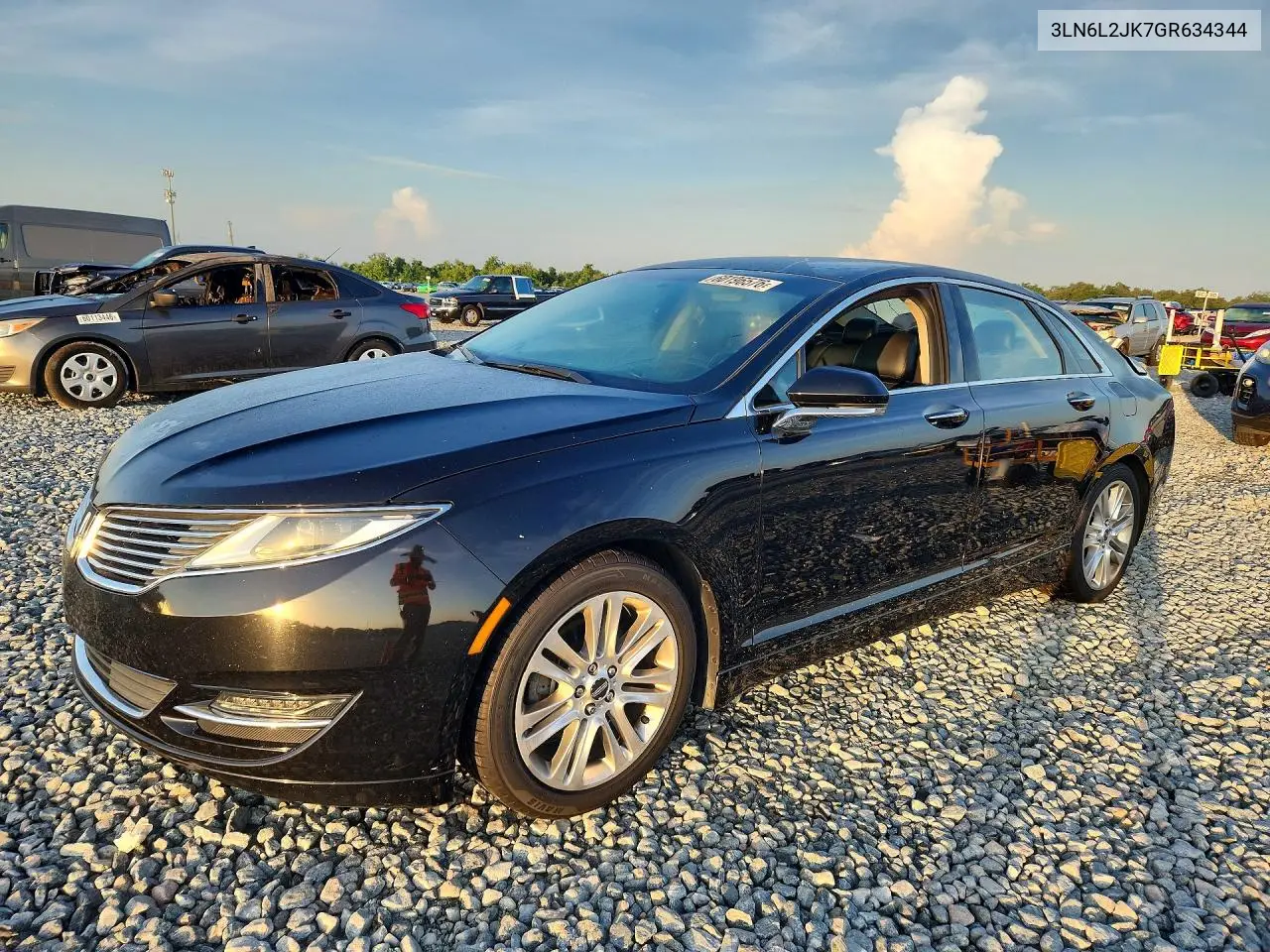 2016 Lincoln Mkz VIN: 3LN6L2JK7GR634344 Lot: 60196576
