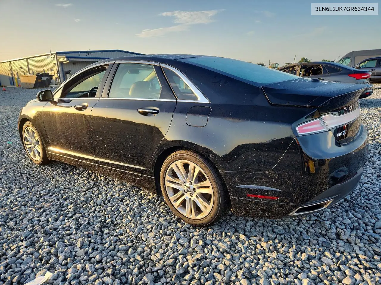 2016 Lincoln Mkz VIN: 3LN6L2JK7GR634344 Lot: 60196576