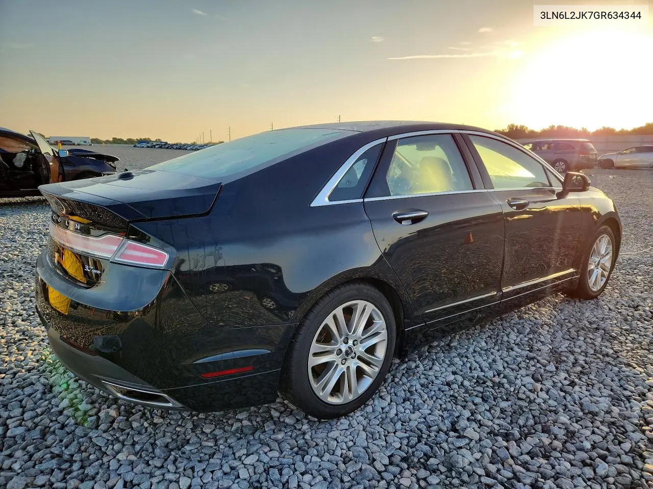 2016 Lincoln Mkz VIN: 3LN6L2JK7GR634344 Lot: 60196576