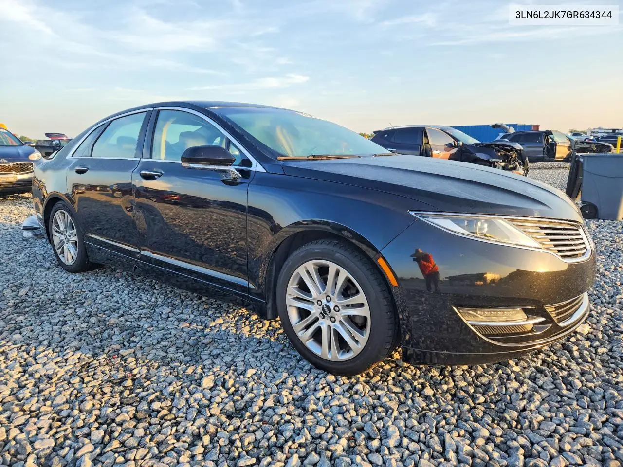 2016 Lincoln Mkz VIN: 3LN6L2JK7GR634344 Lot: 60196576