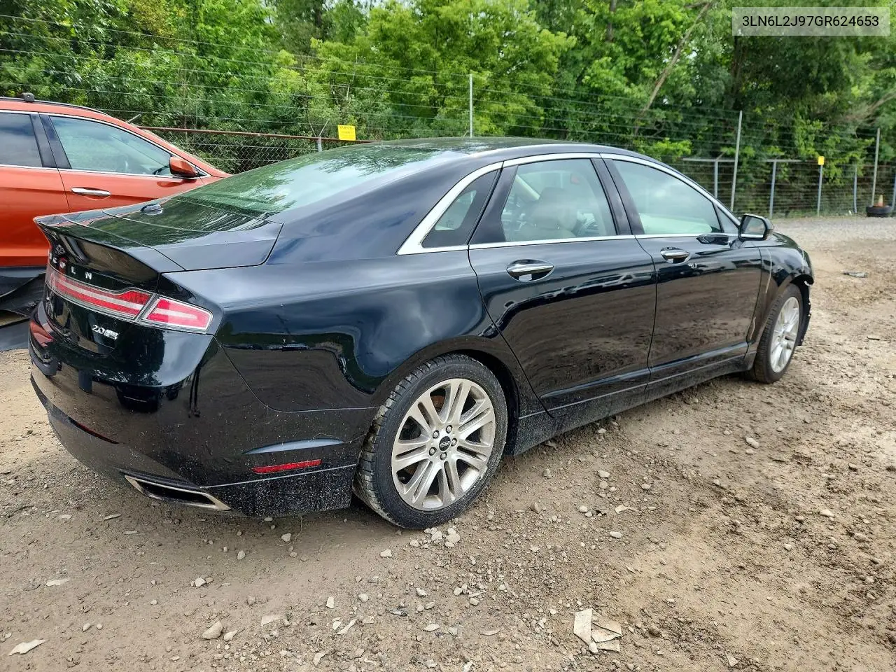 2016 Lincoln Mkz VIN: 3LN6L2J97GR624653 Lot: 61504186