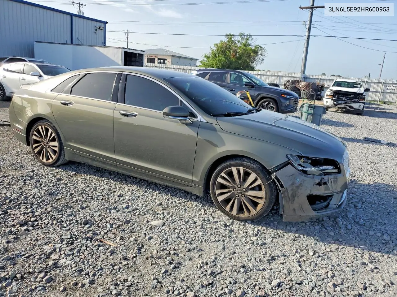 2017 Lincoln Mkz Reserve VIN: 3LN6L5E92HR600953 Lot: 60623646