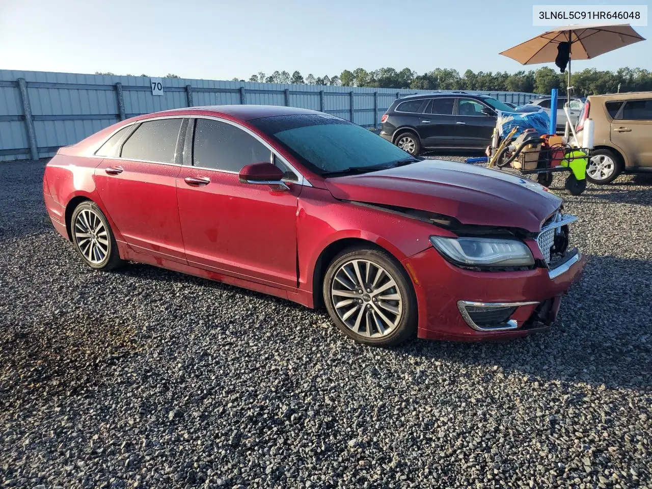 2017 Lincoln Mkz Select VIN: 3LN6L5C91HR646048 Lot: 60739516
