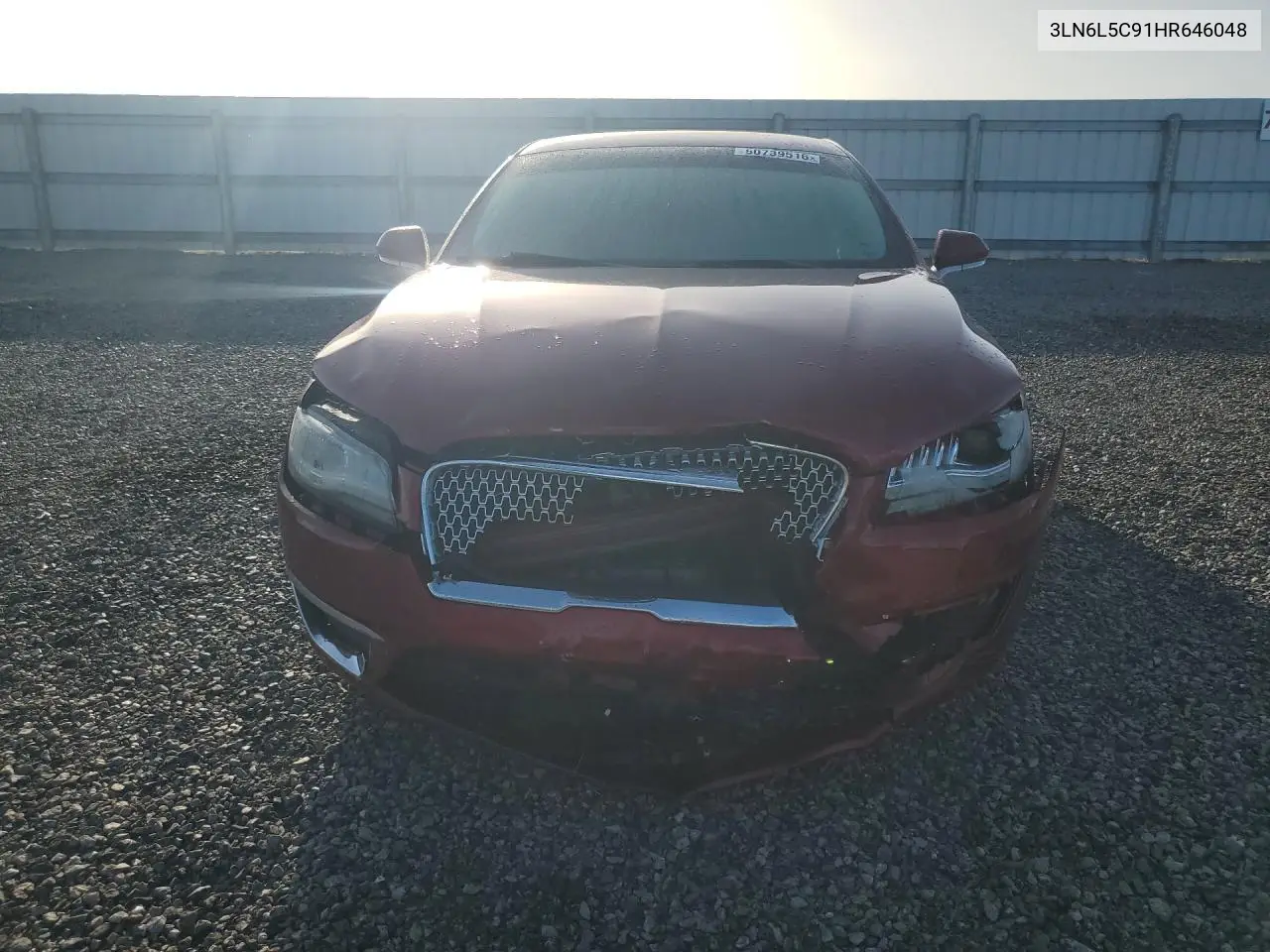 2017 Lincoln Mkz Select VIN: 3LN6L5C91HR646048 Lot: 60739516