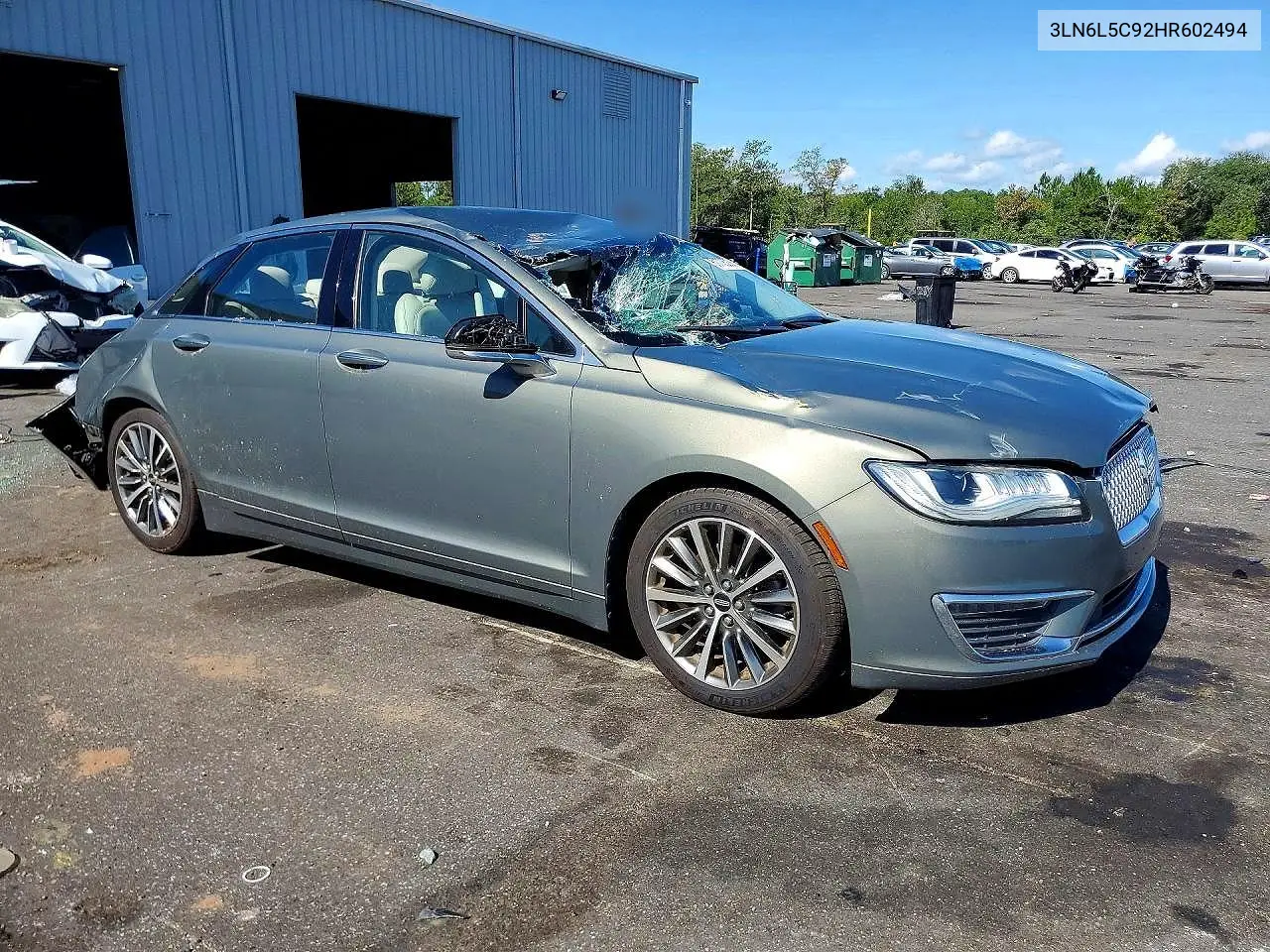 2017 Lincoln Mkz Select VIN: 3LN6L5C92HR602494 Lot: 61705236