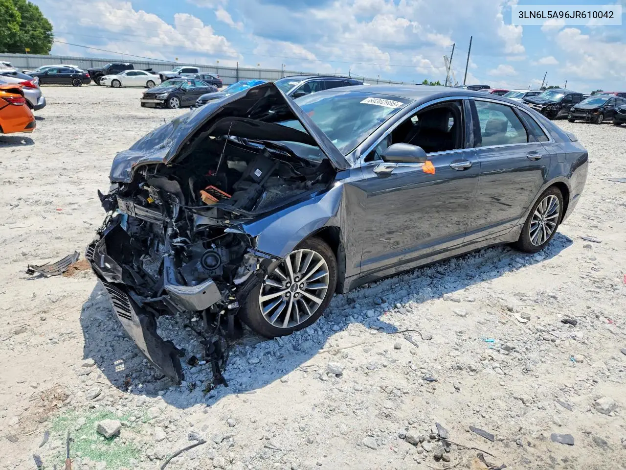 2018 Lincoln Mkz Premiere VIN: 3LN6L5A96JR610042 Lot: 60302986