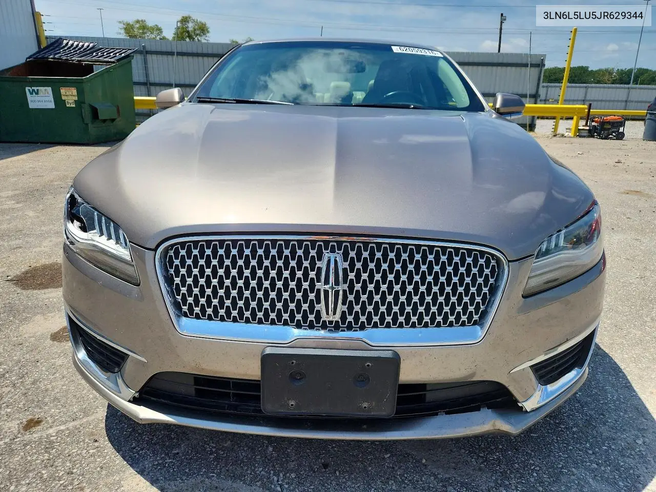 2018 Lincoln Mkz VIN: 3LN6L5LU5JR629344 Lot: 62059316