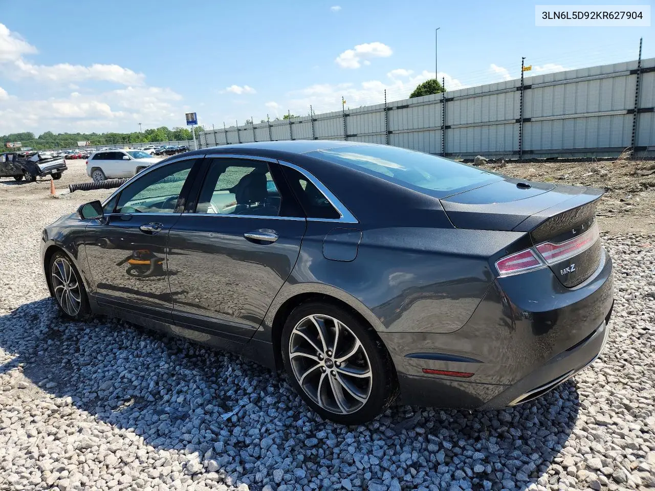 2019 Lincoln Mkz Reserve I VIN: 3LN6L5D92KR627904 Lot: 56395756