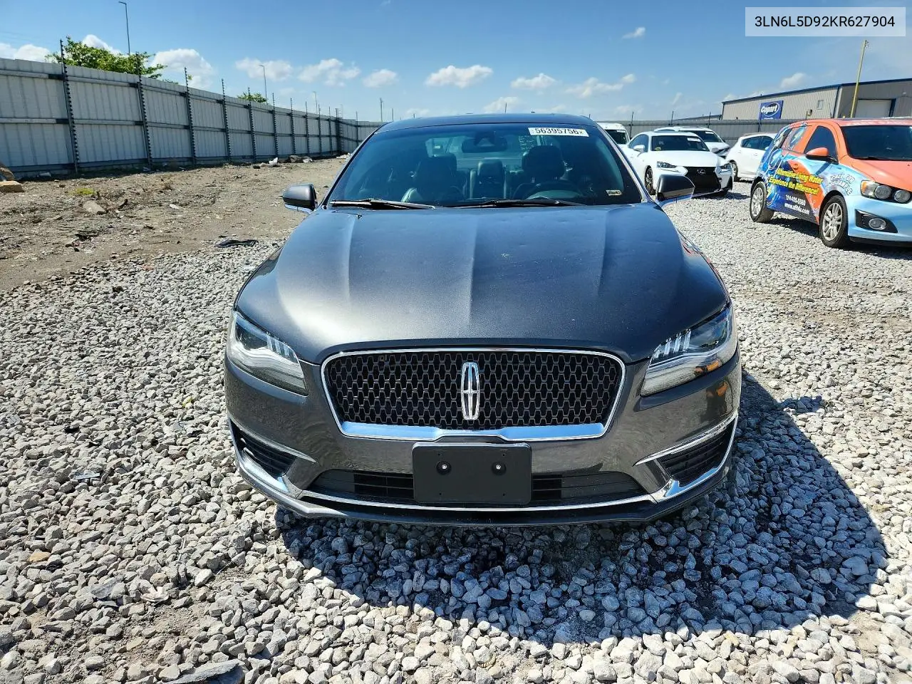 2019 Lincoln Mkz Reserve I VIN: 3LN6L5D92KR627904 Lot: 56395756