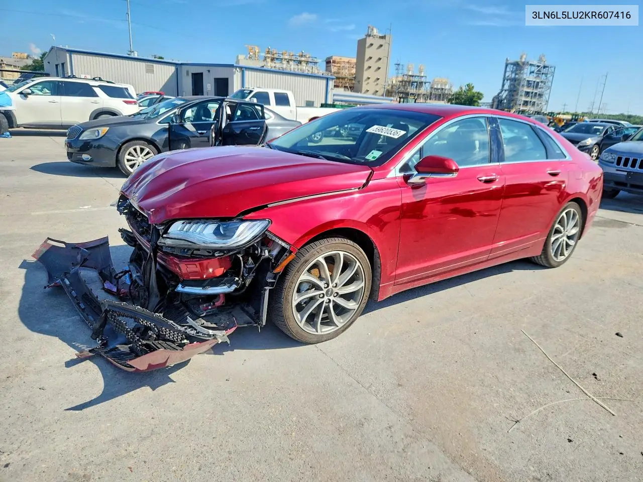 2019 Lincoln Mkz Reserve I VIN: 3LN6L5LU2KR607416 Lot: 59620536