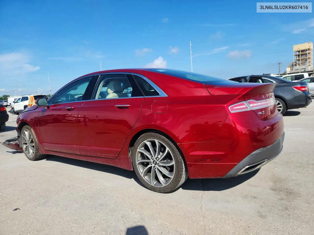 2019 Lincoln Mkz Reserve I VIN: 3LN6L5LU2KR607416 Lot: 59620536