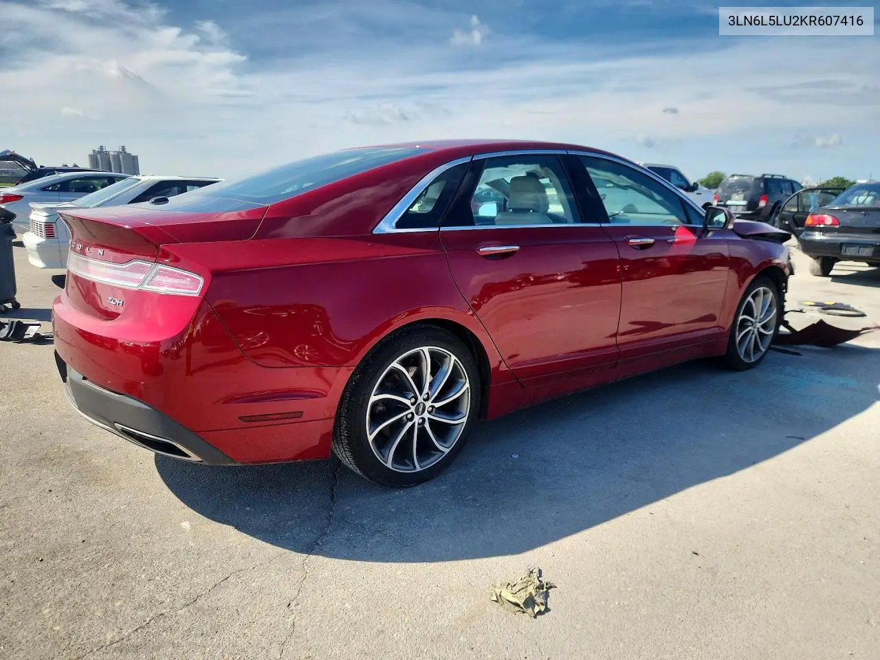 2019 Lincoln Mkz Reserve I VIN: 3LN6L5LU2KR607416 Lot: 59620536