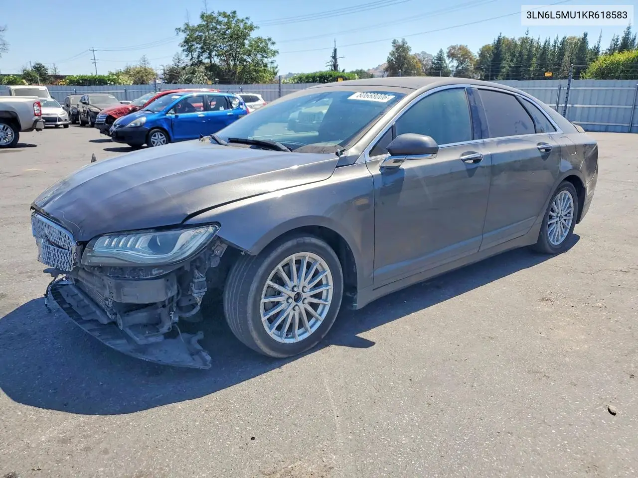 2019 Lincoln Mkz Reserve Ii VIN: 3LN6L5MU1KR618583 Lot: 60668006