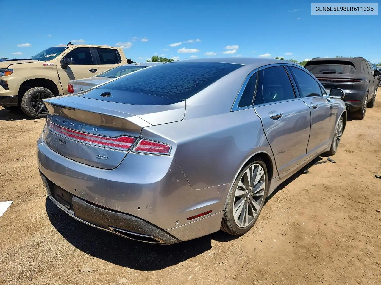 2020 Lincoln Mkz Reserve VIN: 3LN6L5E98LR611335 Lot: 58007556