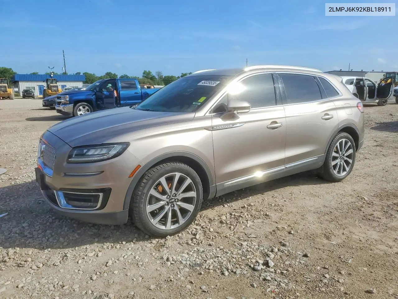 2019 Lincoln Nautilus Select VIN: 2LMPJ6K92KBL18911 Lot: 49339536