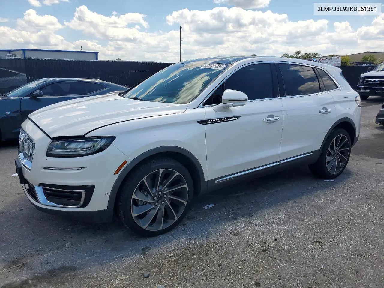 2019 Lincoln Nautilus Reserve VIN: 2LMPJ8L92KBL61381 Lot: 53385426