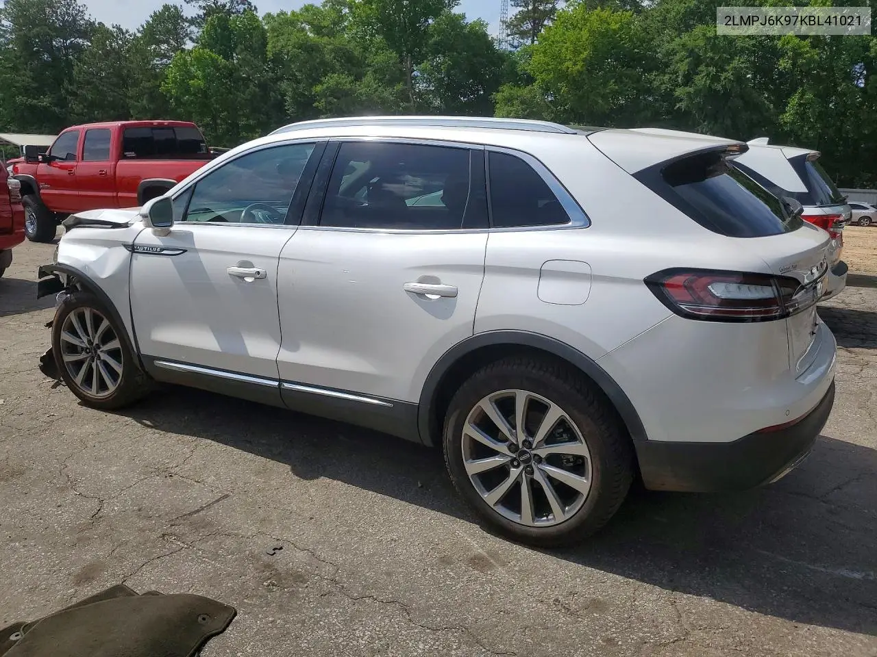 2019 Lincoln Nautilus Select VIN: 2LMPJ6K97KBL41021 Lot: 55131776