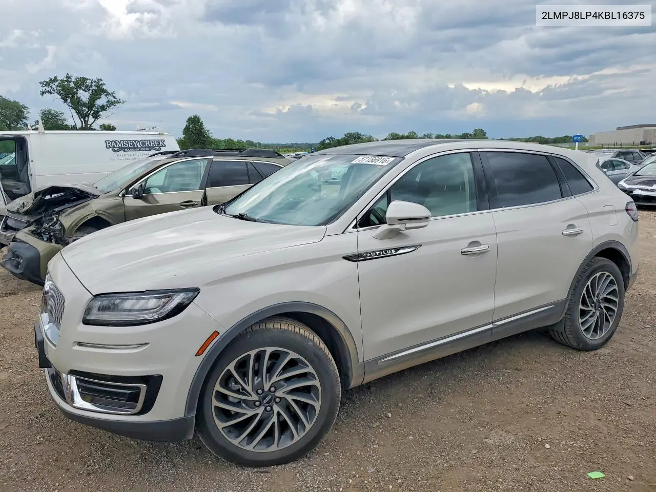 2019 Lincoln Nautilus Reserve VIN: 2LMPJ8LP4KBL16375 Lot: 57156916