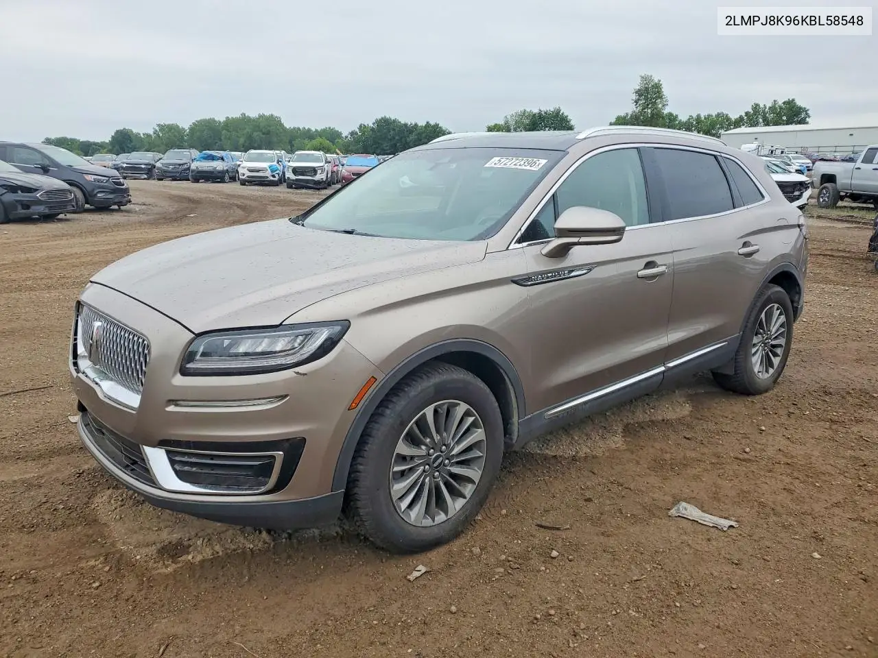 2019 Lincoln Nautilus Select VIN: 2LMPJ8K96KBL58548 Lot: 57272396